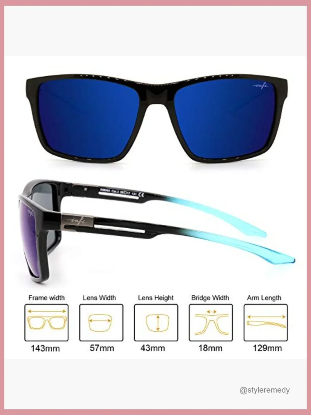 Polarized Sunglasses for Men Driving Running Golf Sports UV Protection Square